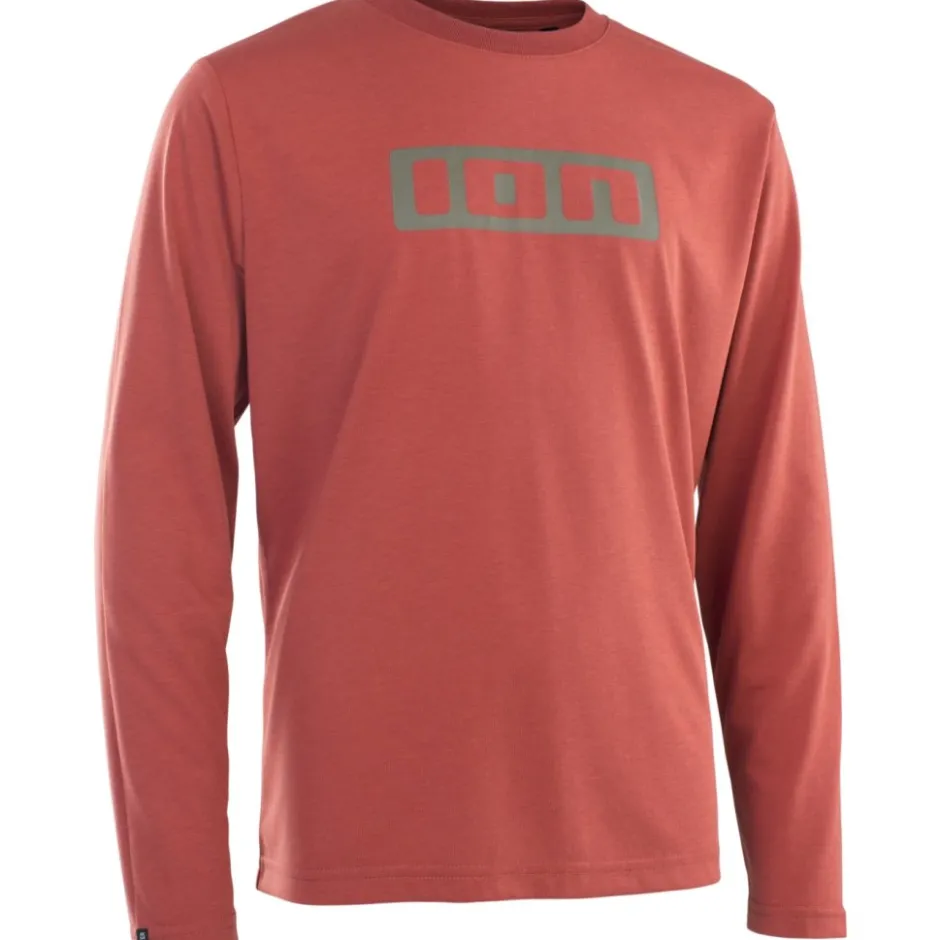 Shirts Kinderen < ION Bike Logo DR Fietsshirt met Lange Mouwen Kinderen - Spicy Red
