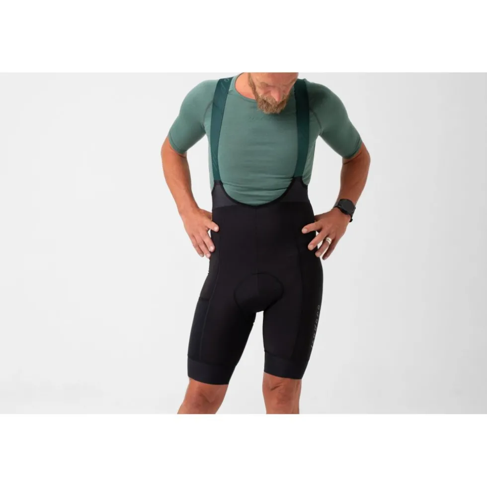 Isadore Signature Thermal Fietsshort met Bretels Heren - zwart