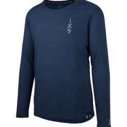 iXS Flow Merino MTB Fietsshirt met Lange Mouwen Heren - marine