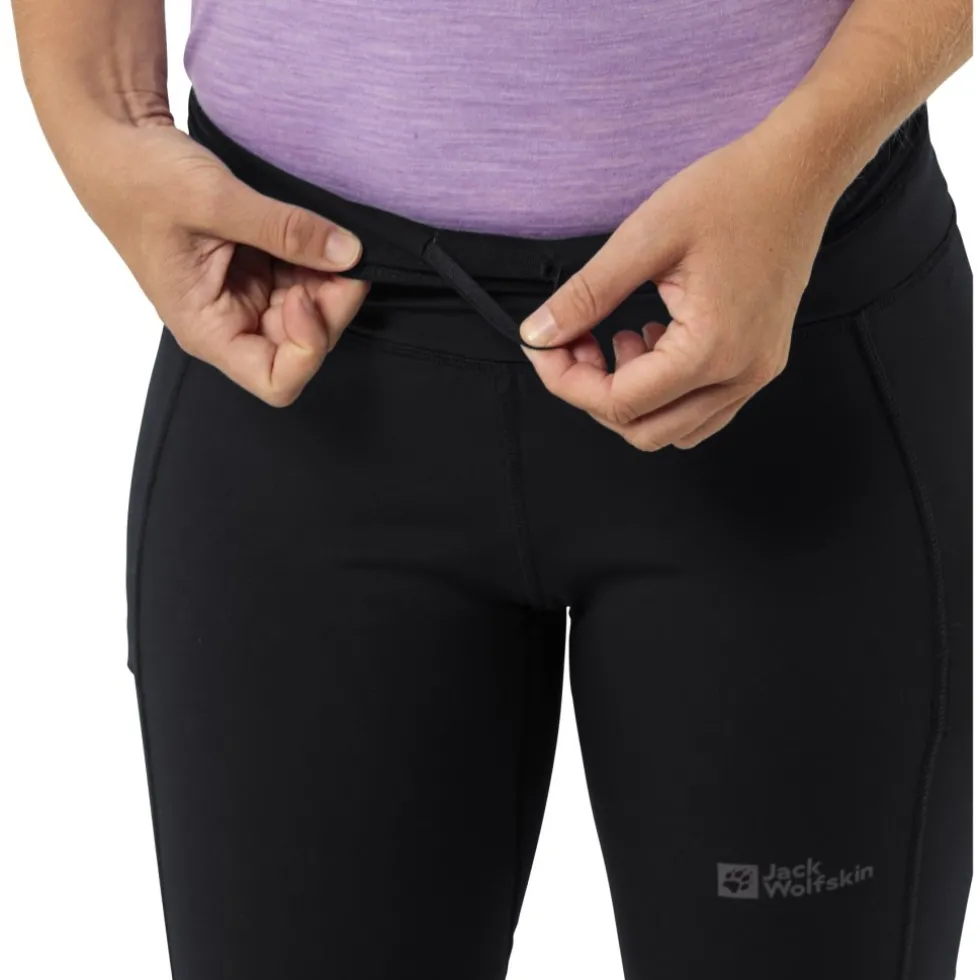 Jack Wolfskin Kammweg Tights Dames - zwart