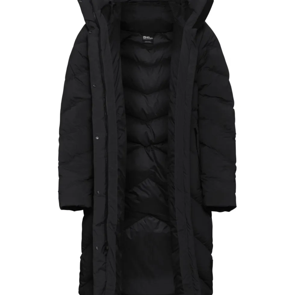 Jack Wolfskin Marienplatz Donzen Mantel Dames Rds - zwart