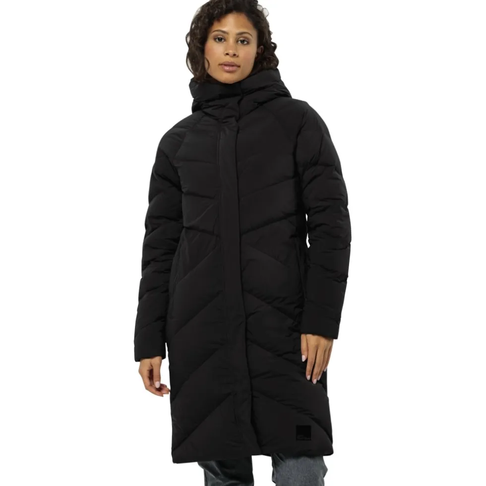 Jack Wolfskin Marienplatz Donzen Mantel Dames Rds - zwart