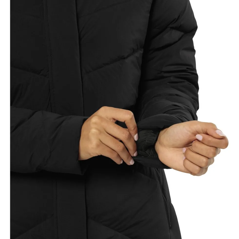 Jack Wolfskin Marienplatz Donzen Mantel Dames Rds - zwart