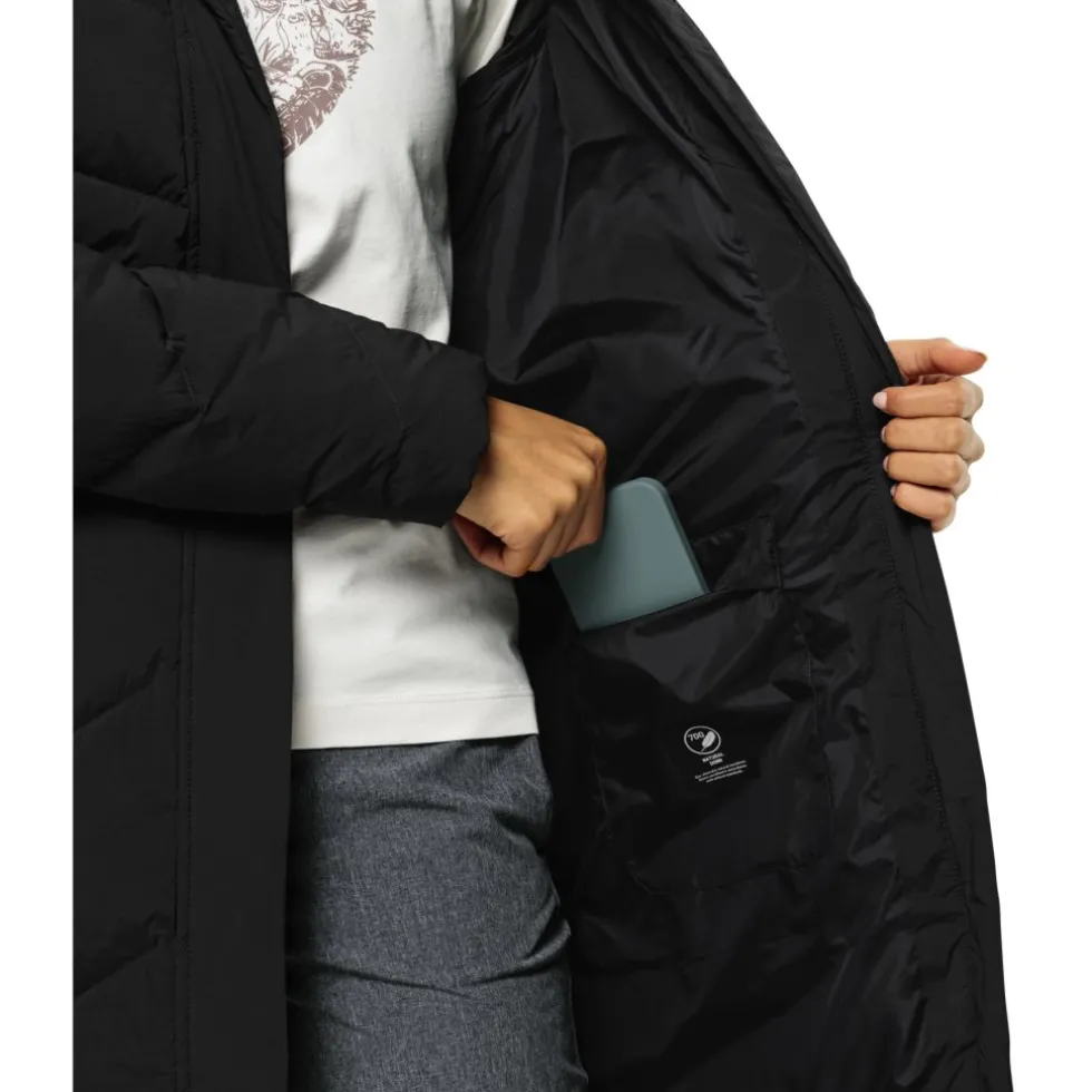 Jack Wolfskin Marienplatz Donzen Mantel Dames Rds - zwart