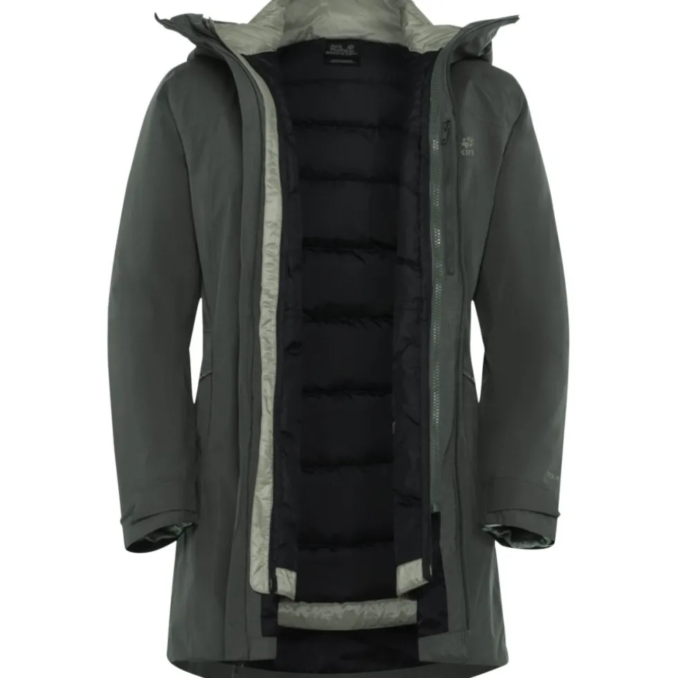 Jack Wolfskin Icecape 3In1 Donsjas Dames Rds - slate green