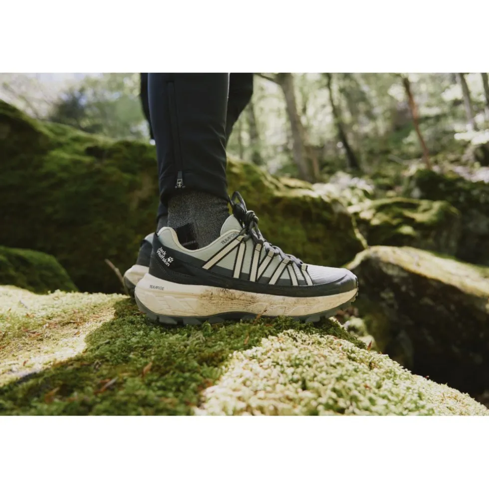 Jack Wolfskin Wild Hike Texapore Low Wandelschoenen voor dames - green zinnia