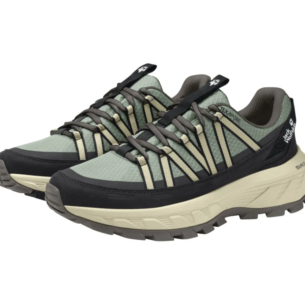 Jack Wolfskin Wild Hike Texapore Low Wandelschoenen voor dames - green zinnia