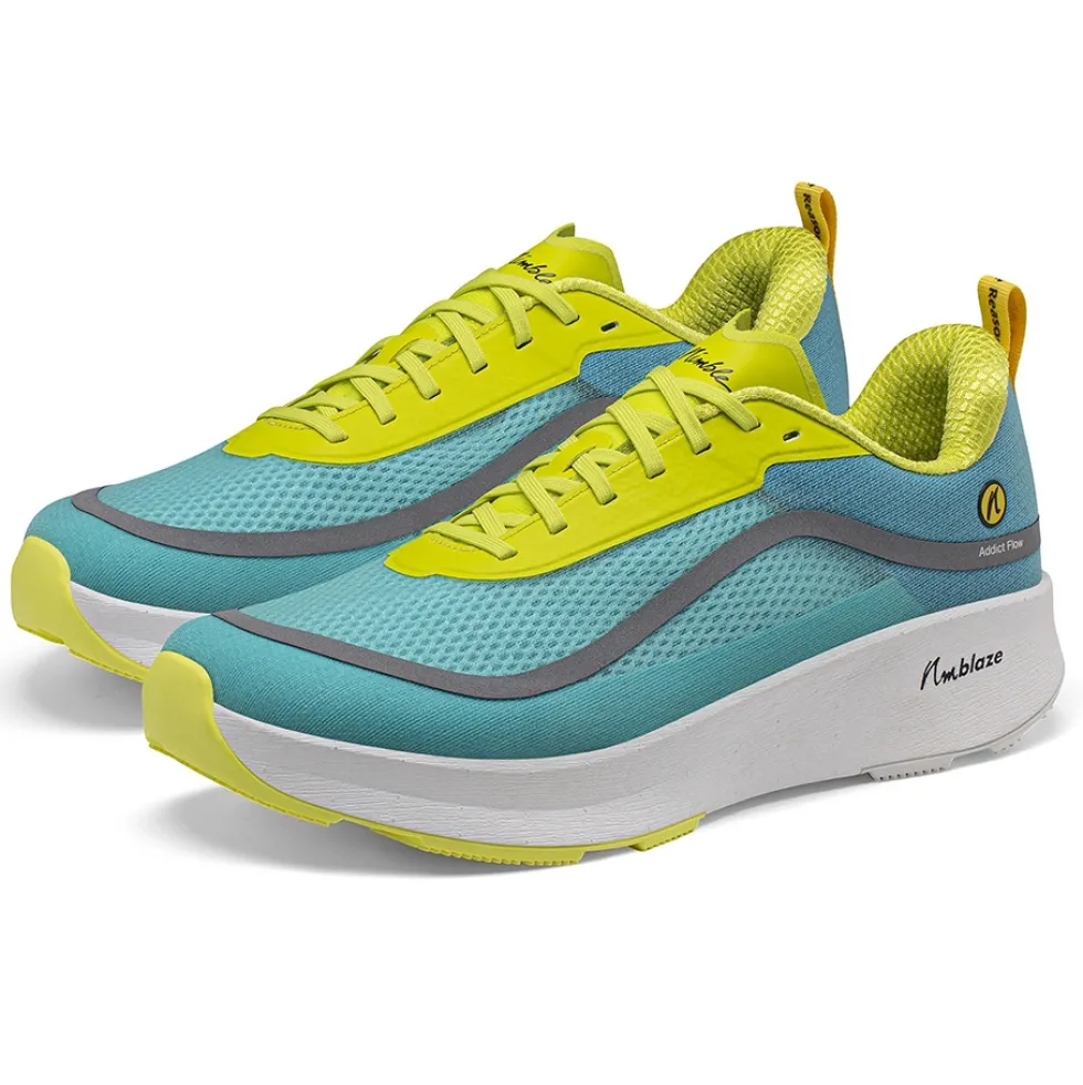 Joe Nimble Addict Flow Hardloopschoenen Heren - Blauw-Geel