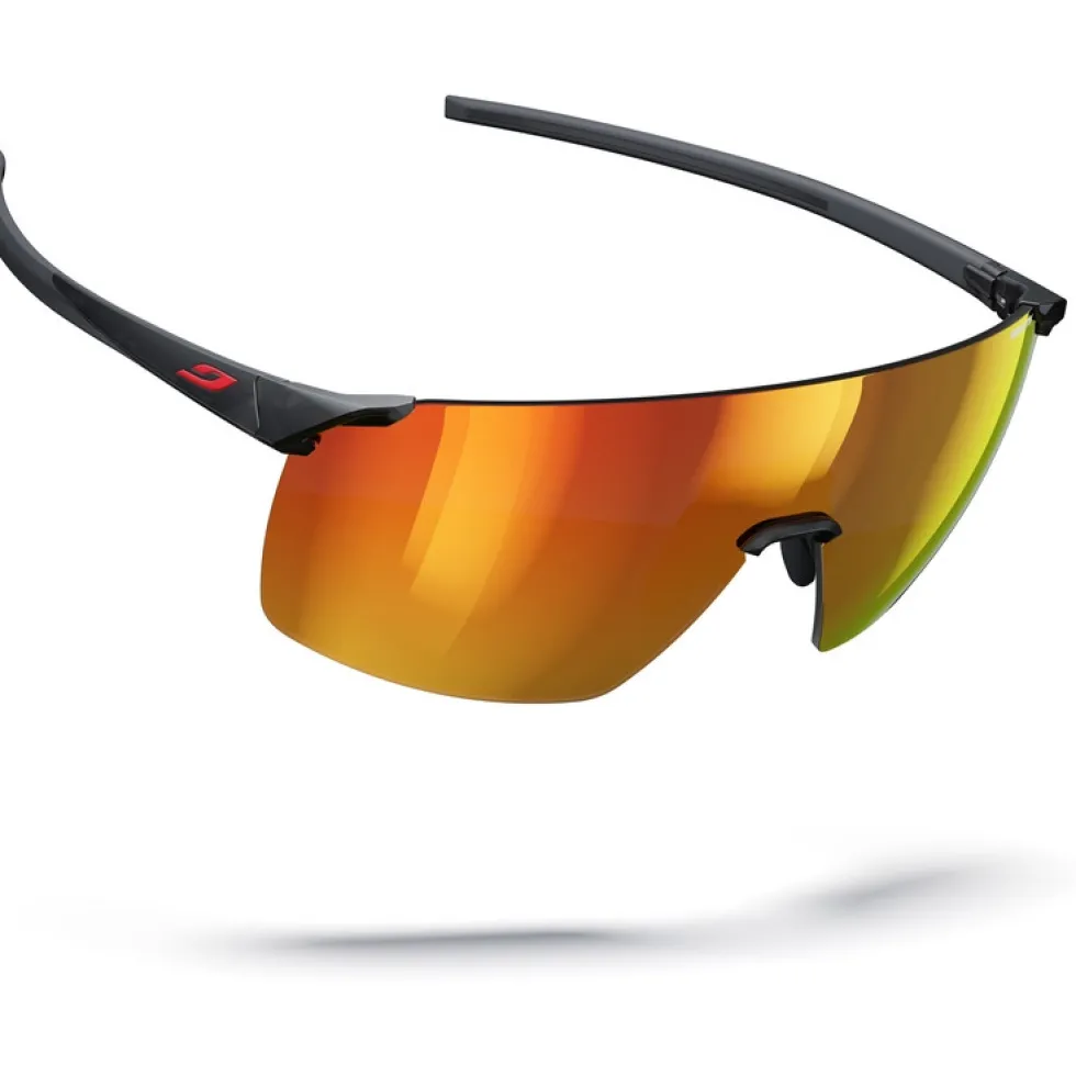 Julbo Faster L Zonnebrillen - Black / Multilayer Red - Reactiv 1-3 Light Amplifier