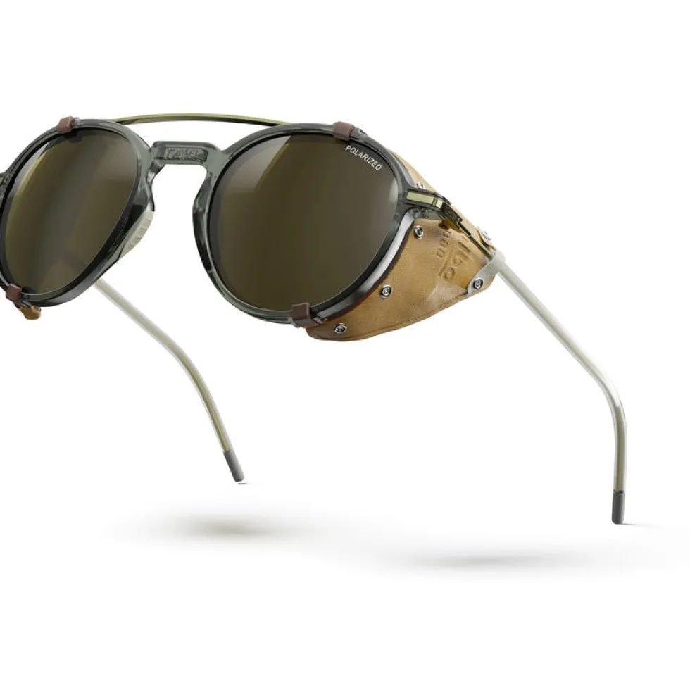 Julbo Legacy Bril - Light Gray/Gold - Silver Flash Spectron 3 Polarized
