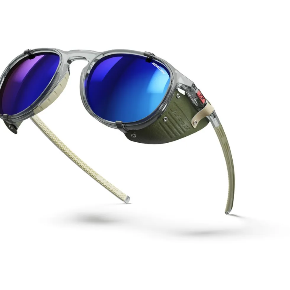 Julbo Millenium Zonnebrillen - Grey Translucent Glossy / Khaki / Beige - Blue Flash Reactiv 2-4