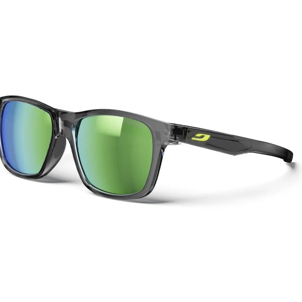 Julbo Elwood Bril Kinderen - Shiny Translucent Black - Green Flash Spectron 3