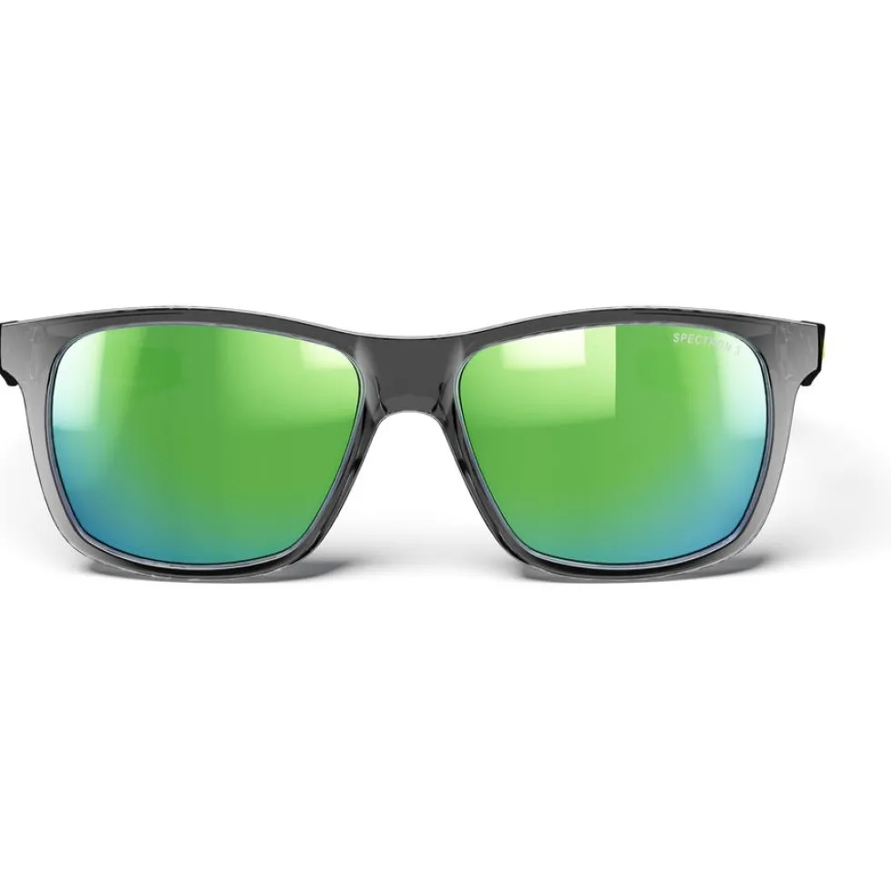 Julbo Elwood Bril Kinderen - Shiny Translucent Black - Green Flash Spectron 3