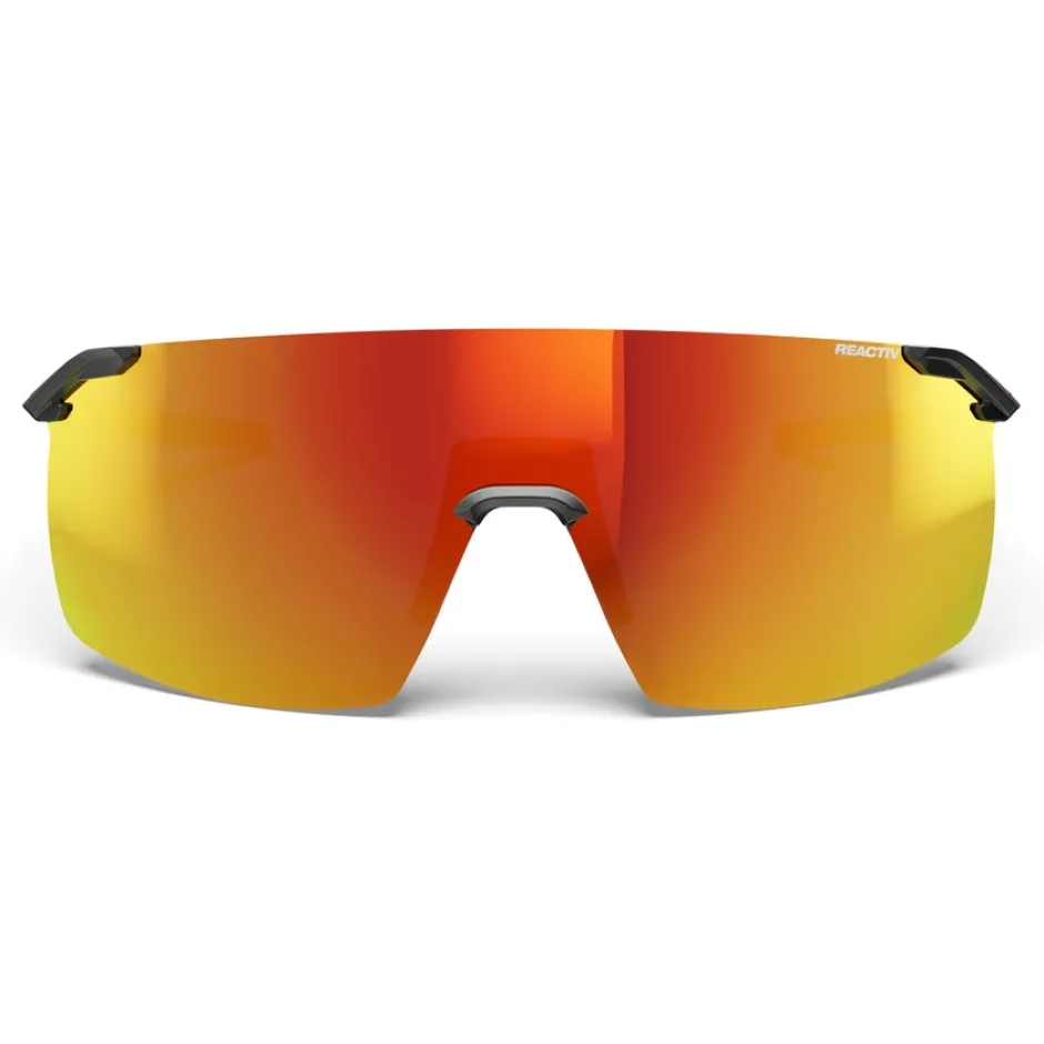 Mtb-Brillen|Racefietsbrillen < Julbo Faster M Zonnebrillen - Black / Yellow / Multilayer Red - Reactiv 1-3 Light Amplifier