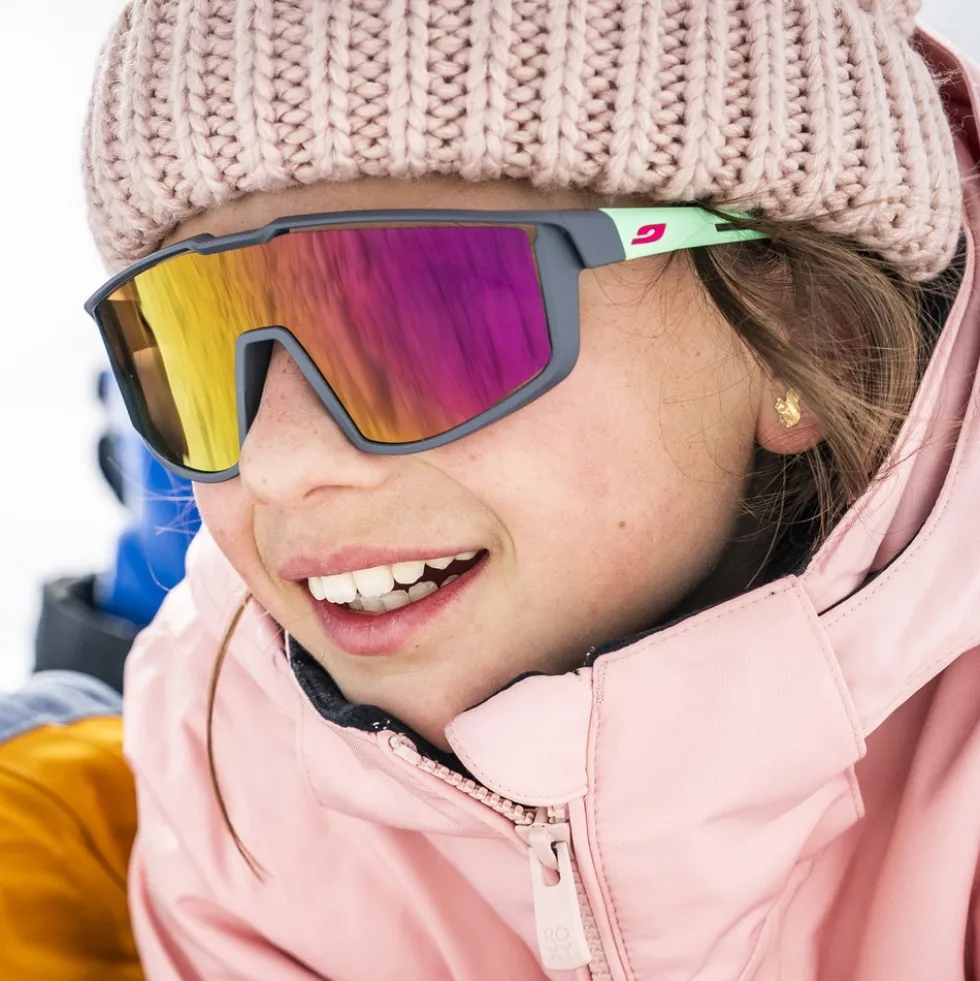 Julbo Fury S Junior Zonnebrillen - Black / Grey - Multilayer Red Reactiv 1-3 Light Amplifier
