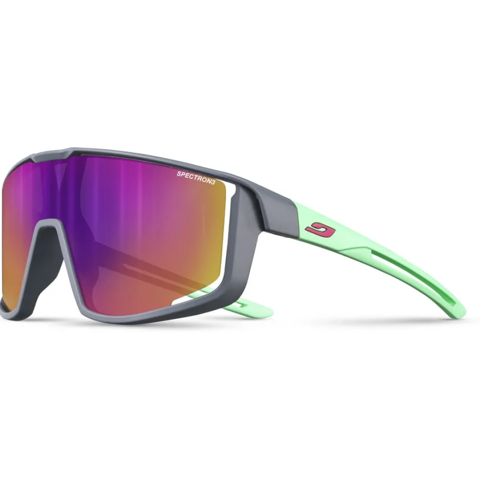 Brillen Kinderen < Julbo Fury S Junior Zonnebrillen - Grey / Mint - Pink Flash Spectron 3