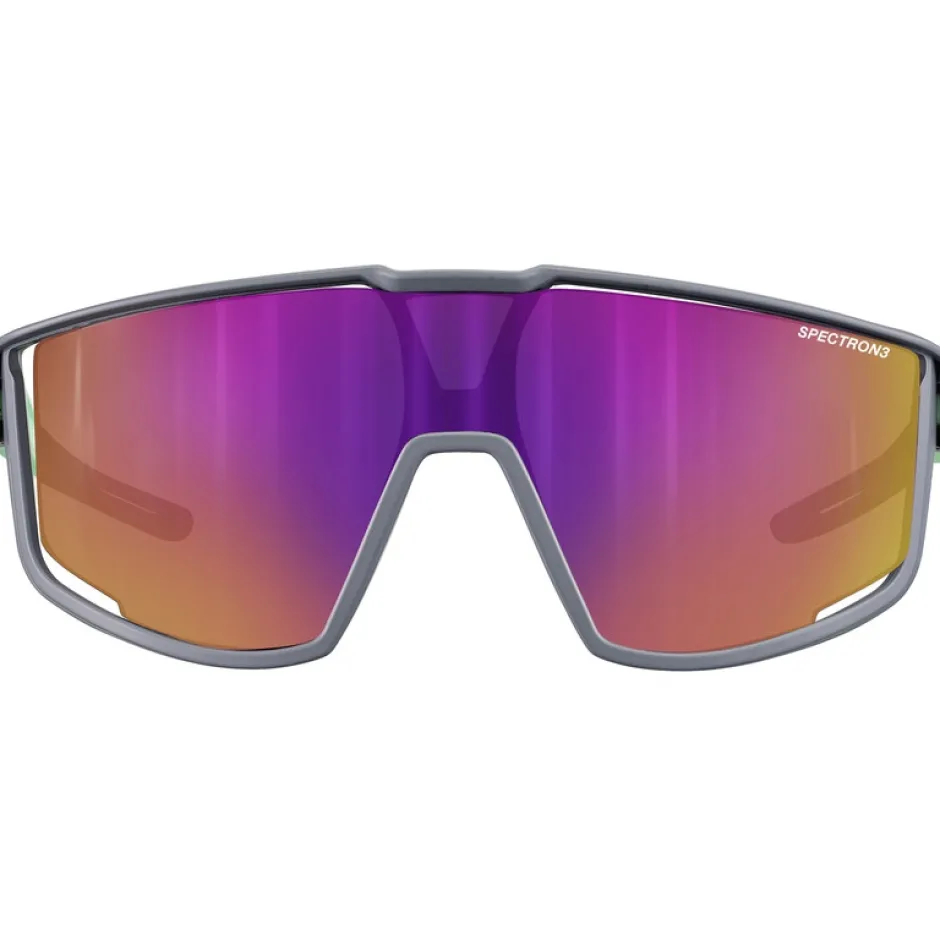 Brillen Kinderen < Julbo Fury S Junior Zonnebrillen - Grey / Mint - Pink Flash Spectron 3