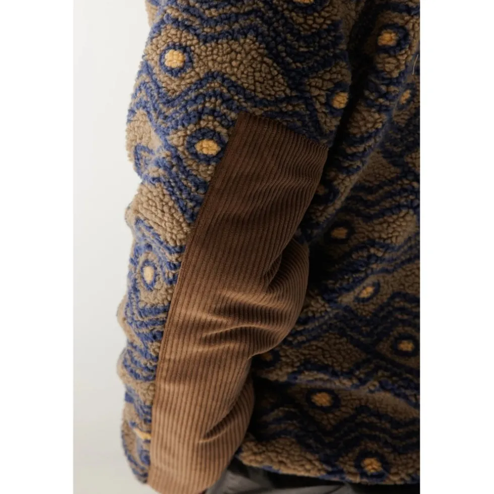 KAVU Wayside Fleece Jas Heren - Walnut Mountain