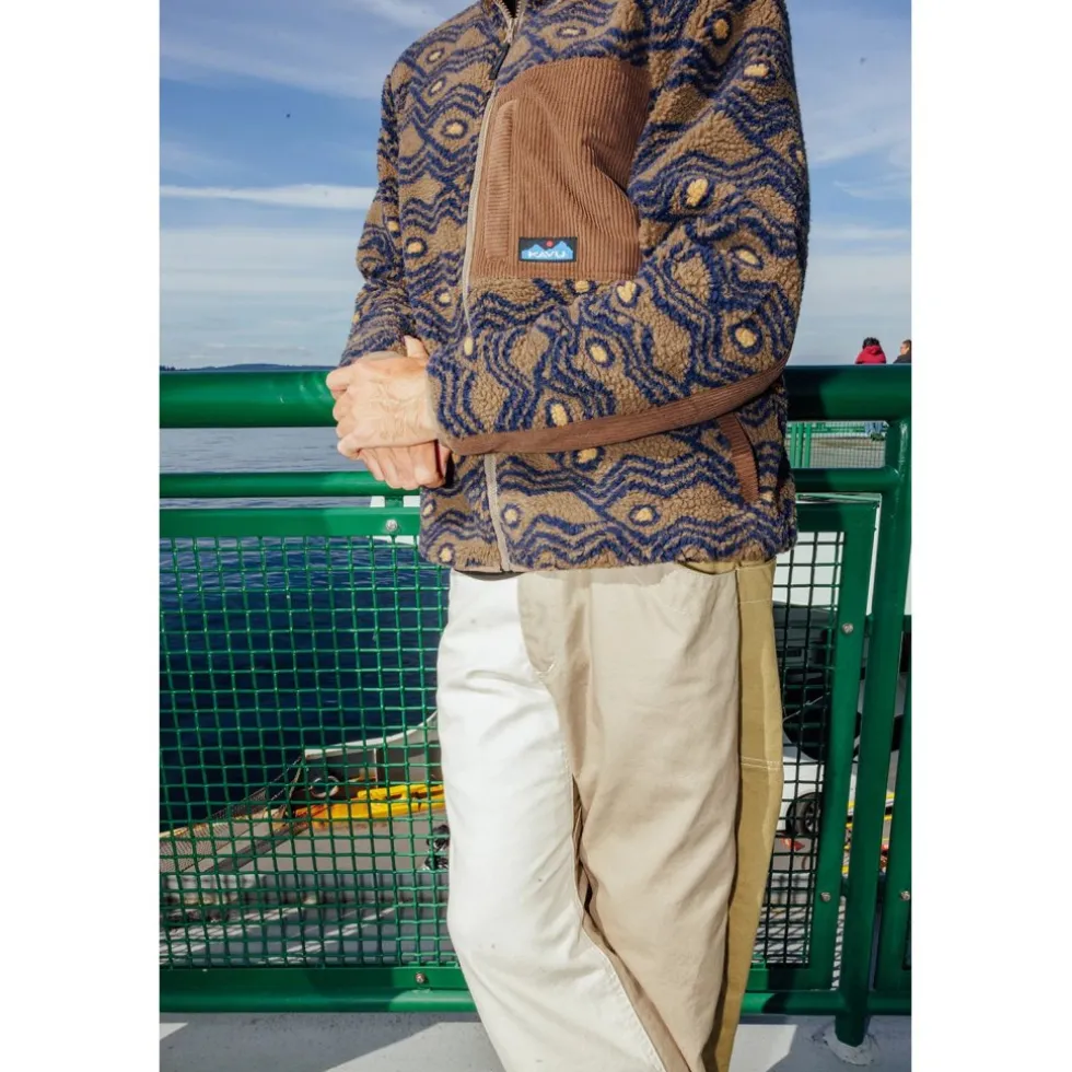 KAVU Wayside Fleece Jas Heren - Walnut Mountain