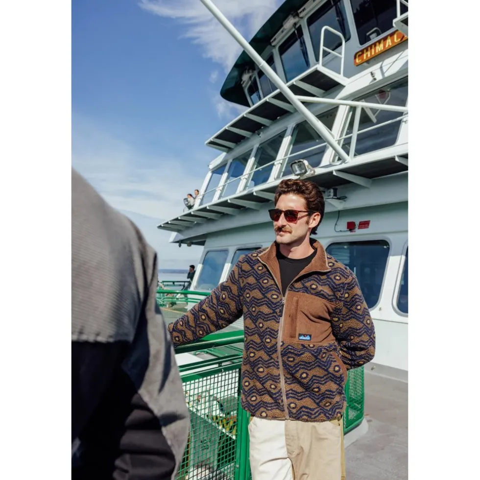 KAVU Wayside Fleece Jas Heren - Walnut Mountain
