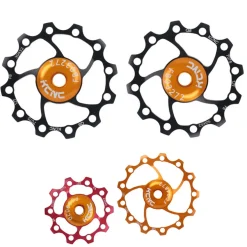 KCNC Jockey Wheels Aluminium Deralleurwieltjes met Keramische Lager (Paar) - verschillende kleuren
