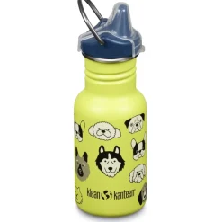 Klean Kanteen Kid Classic Waterfles + Sippy Dop - 355ml - dogs