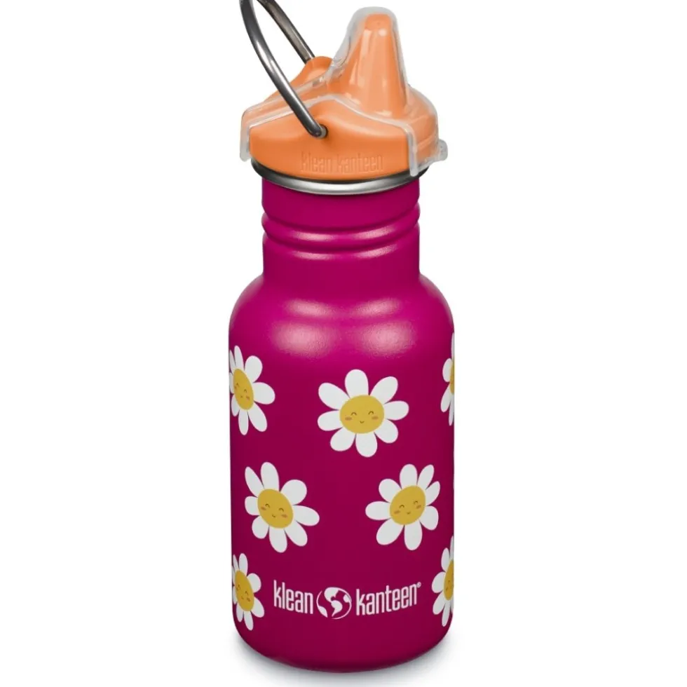 Klean Kanteen Kid Classic Waterfles + Sippy Dop - 355ml - happy flowers