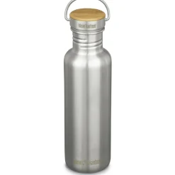 Outdoor Flessen & Thermosflessen < Klean Kanteen Reflect Drinkfles met Bamboo Cap 800ml - brushed stainless