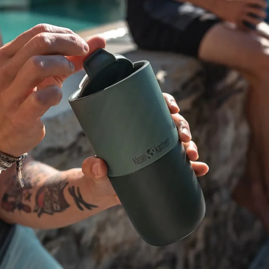 Outdoor Flessen & Thermosflessen < Klean Kanteen Rise Tumbler Termosbeker + Flip Deksel - 473ml - tofu