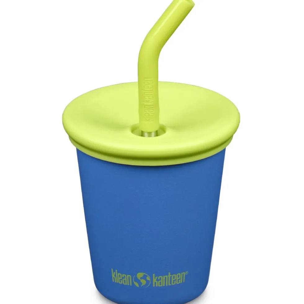 Klean Kanteen Roestvrij staal drinkbeker Kid Cup 296 ml met rietje + deksel - super sonic