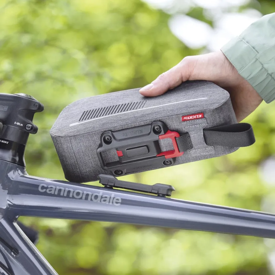 Top Tube Bag|Frametassen < KLICKfix Sport Waterproof 0288W Bovenbuis Tas - 1L - grijs