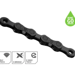 Kettingen < KMC DLC Ketting - WAXED | 12-voudig - zwart