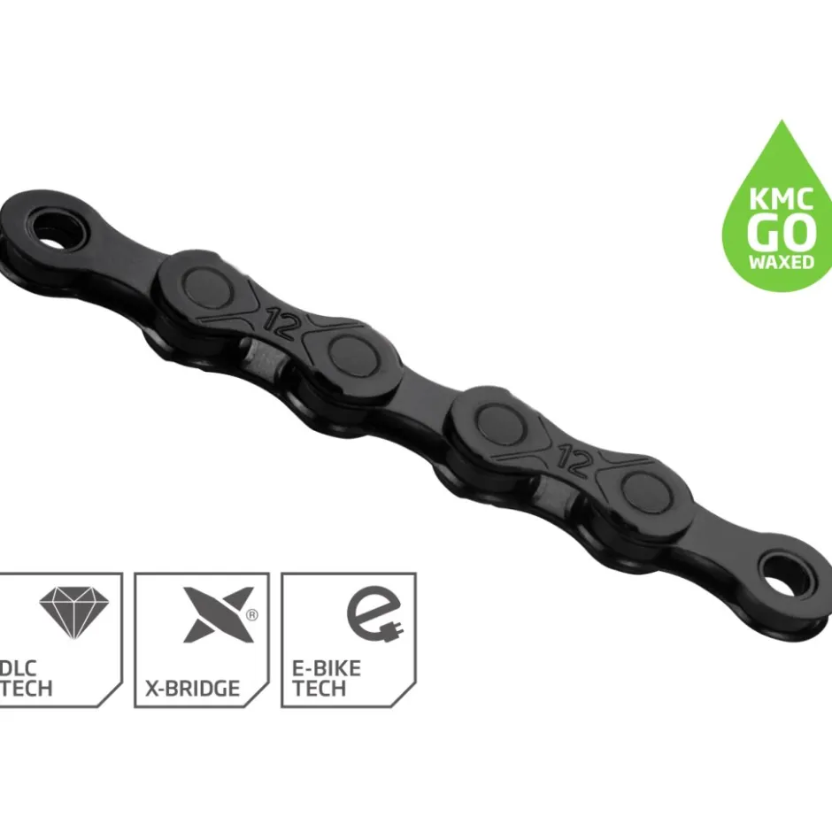 Kettingen < KMC DLC Ketting - WAXED | 12-voudig - zwart