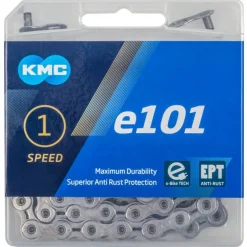 KMC E101 EPT E-Bike Chain - 112 Chain Links - for Internal Geared Hubs / Singlespeed - silver