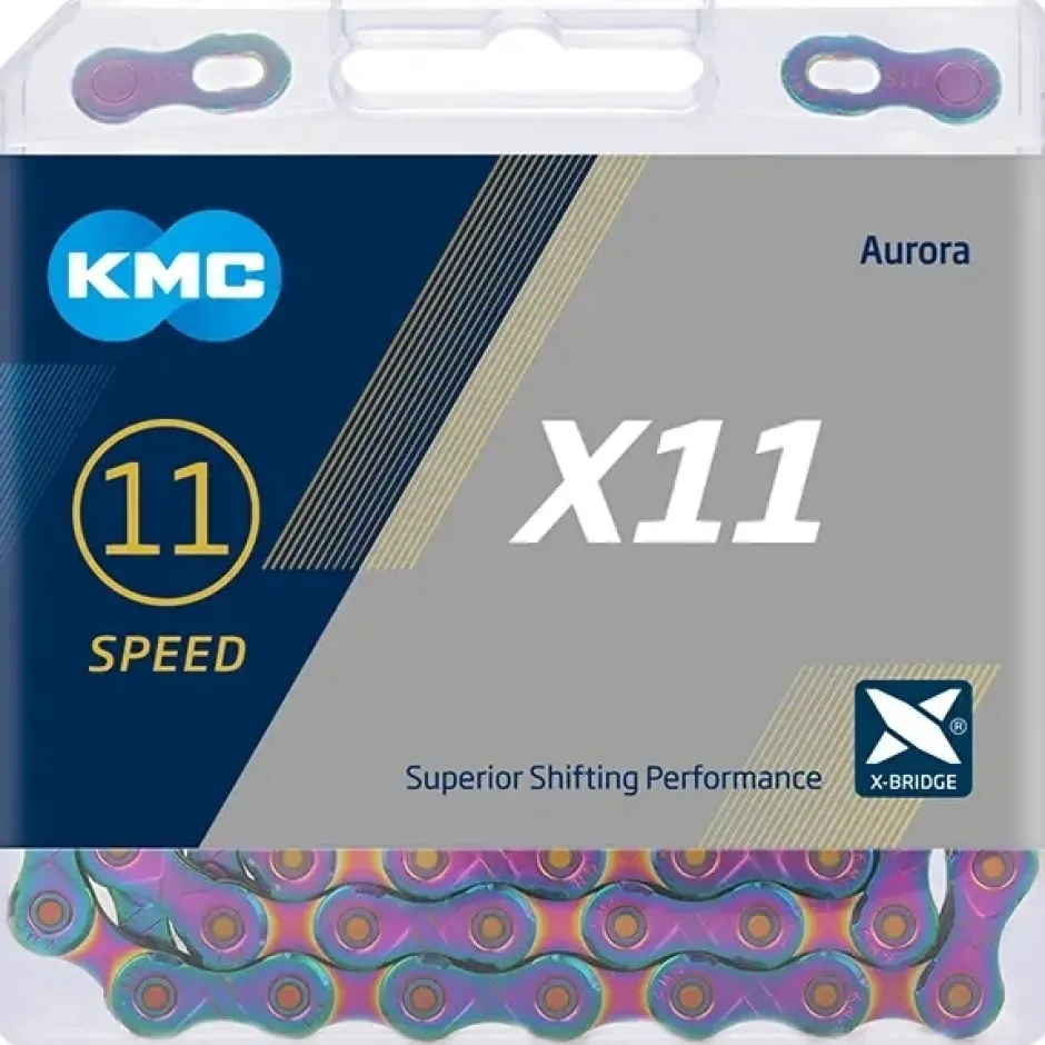 Kettingen < KMC X11 Ketting - 11-speed - aurora-blue - 118 Schakels