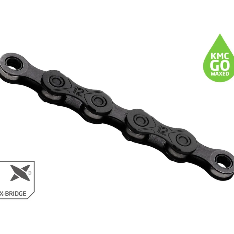 KMC X Ketting - WAXED | BlackTech | 12-voudig - zwart