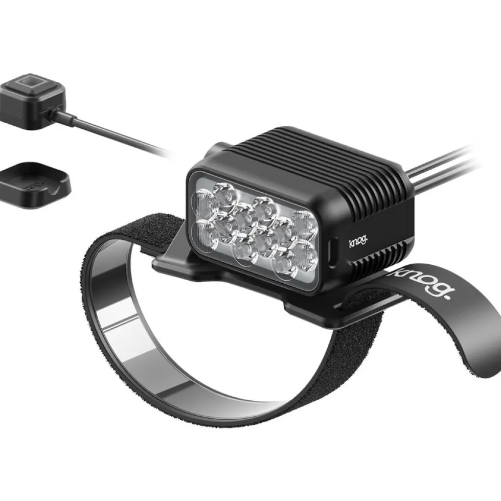 Knog Blinder X Action 2300 Fietslamp Vooraan + Powerbank 10.000mAh + Helmhouder - zwart