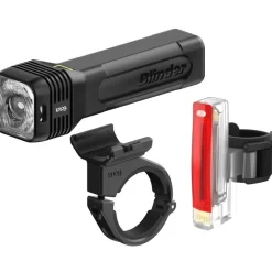 Verlichting|Verlichting Op Batterijen < Knog Blinder 500 / 80 Lux Fietslamp Vooraan + Plus Fietslamp Achteraan - zwart