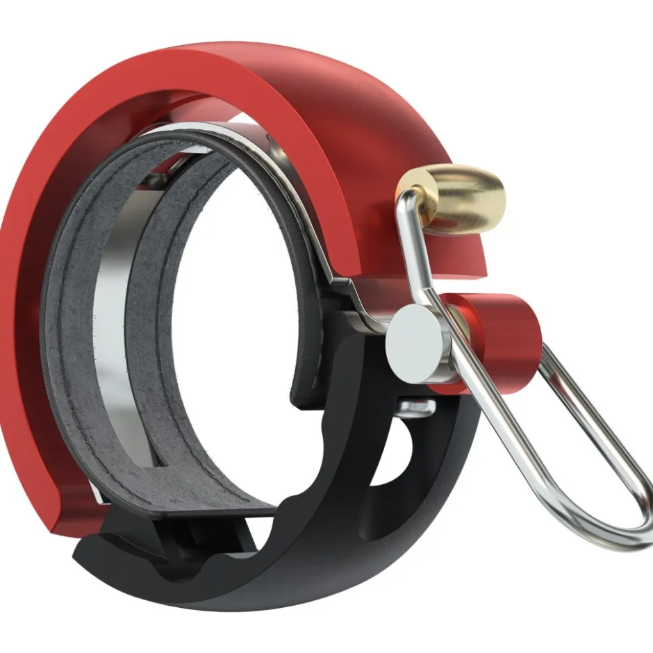 Bellen < Knog Oi Luxe Fietsbel - black/red