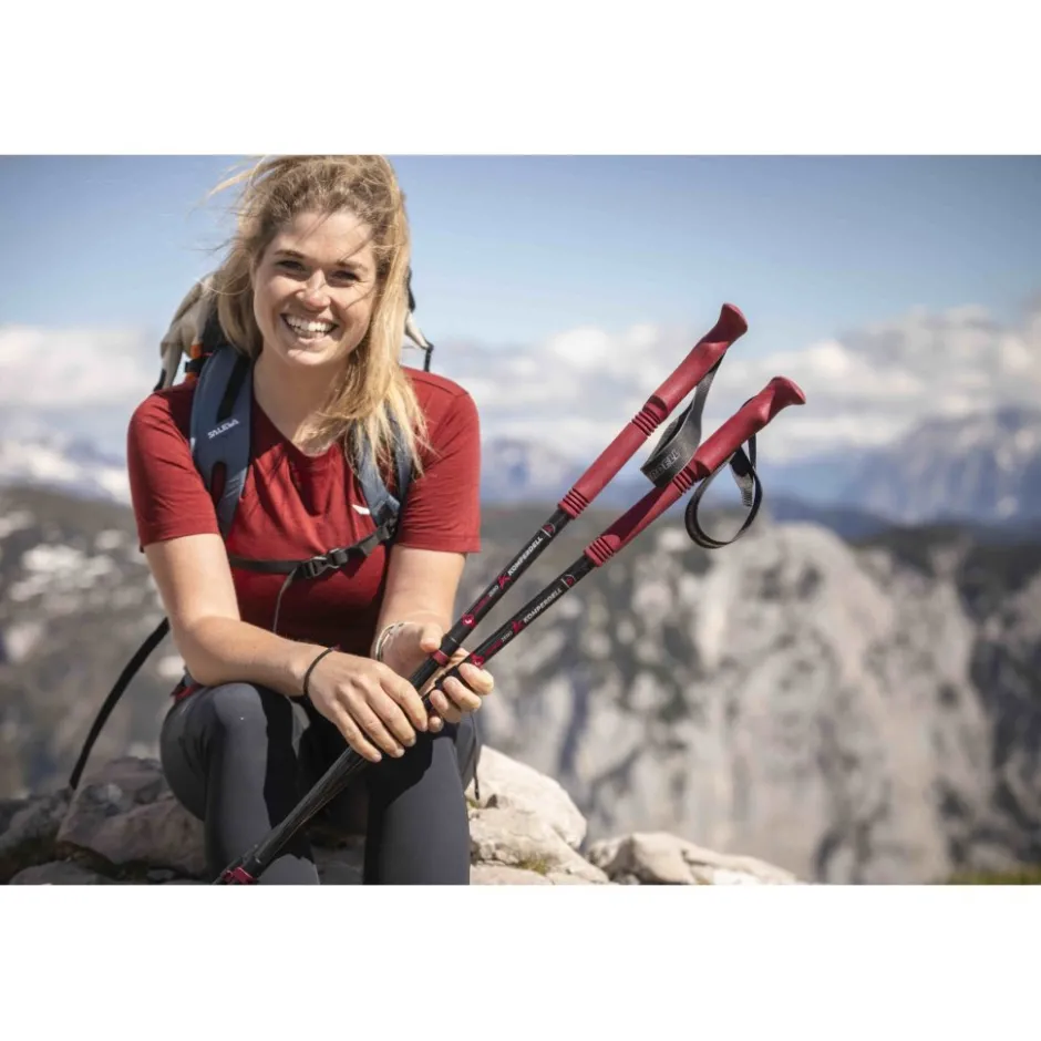 Wandel- & Trailrunning-Stokken < Komperdell Carbon EVO Zero Compact Trekkingstokken (Paar) - malbec