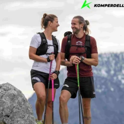 Komperdell Carbon FXP Ultra Trekkingstokken (Paar) - roze/groen