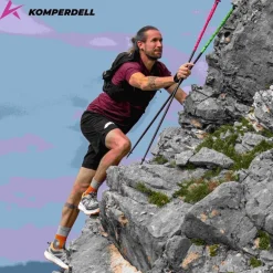 Komperdell Carbon FXP Ultra Trekkingstokken (Paar) - roze/groen