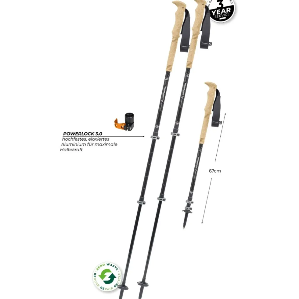 Komperdell Carbon Ultra Zero Trekkingstokken (Paar) - zilver