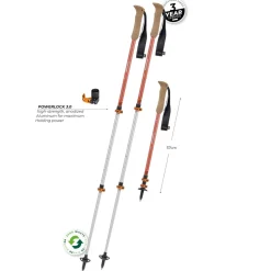 Komperdell Ridgehiker Zero Compact Trekkingstokken (Paar) - burnt orange