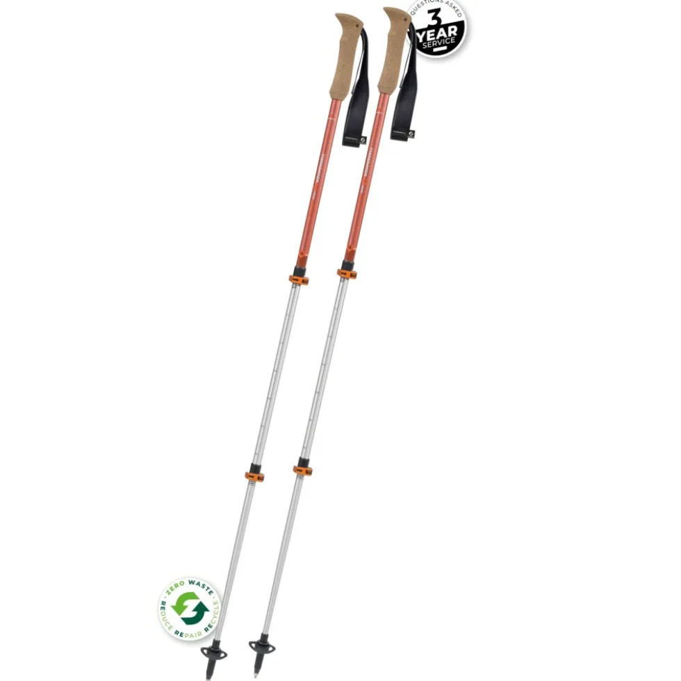 Komperdell Ridgehiker Zero Compact Trekkingstokken (Paar) - burnt orange