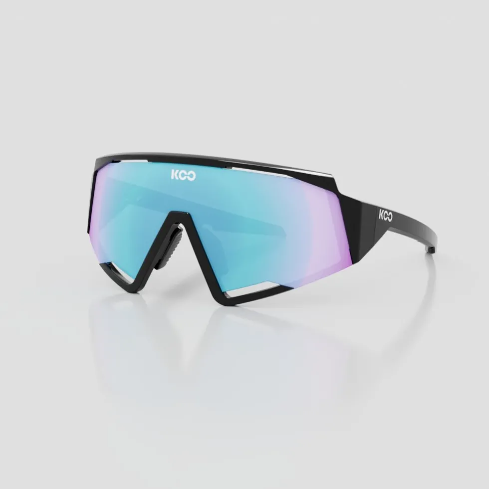 KOO Spectro Zonnebril - Black - Turquoise Mirror