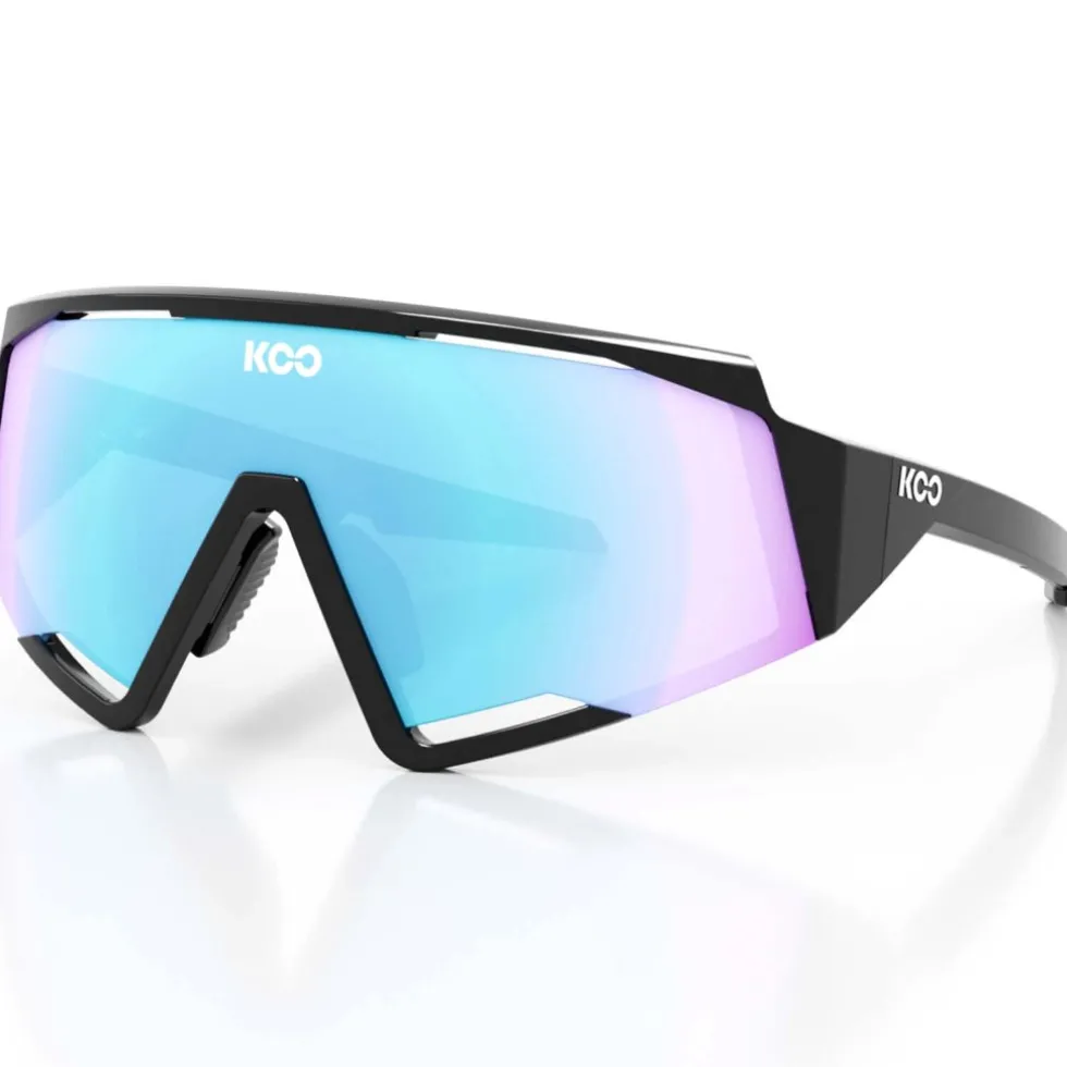 KOO Spectro Zonnebril - Black - Turquoise Mirror