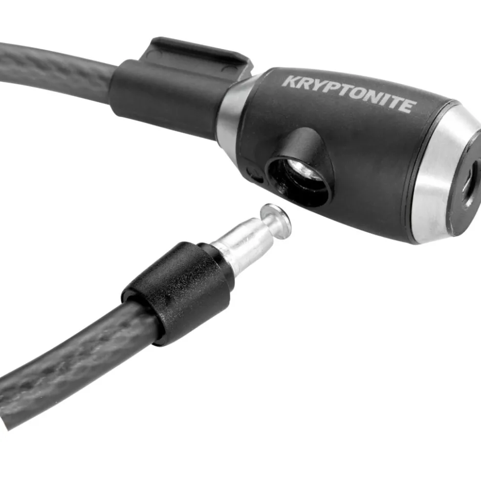 Kabelsloten < Kryptonite KryptoFlex 1518 Key 180cm Spiraalkabelslot - Zwart