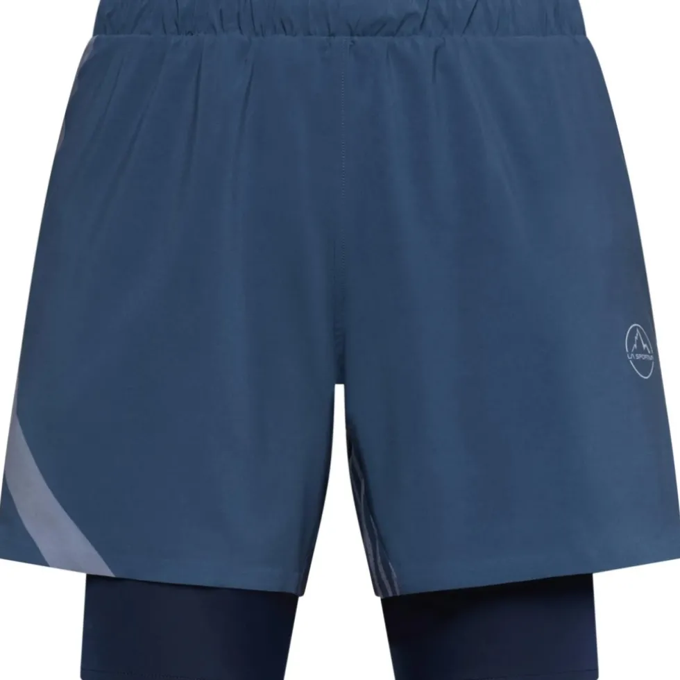 La Sportiva Flow 5" 2-in-1 Shorts Heren - Night Sky/Chalk