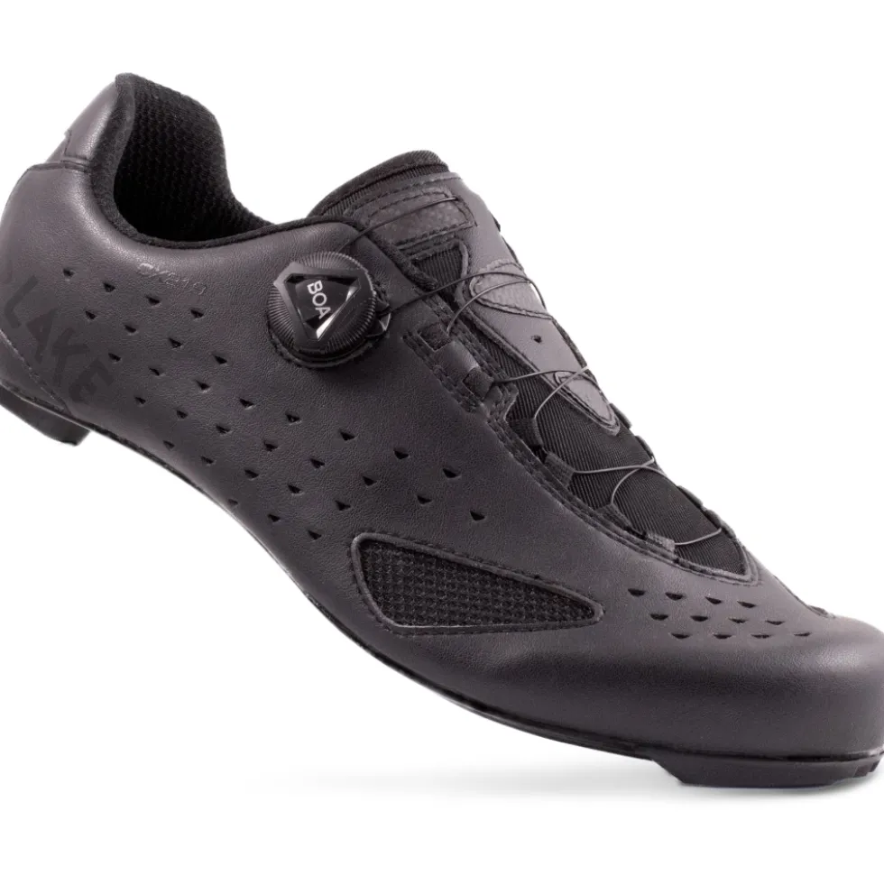 Lake CX219 Racefietsschoenen Heren - Breed - zwart/zwart